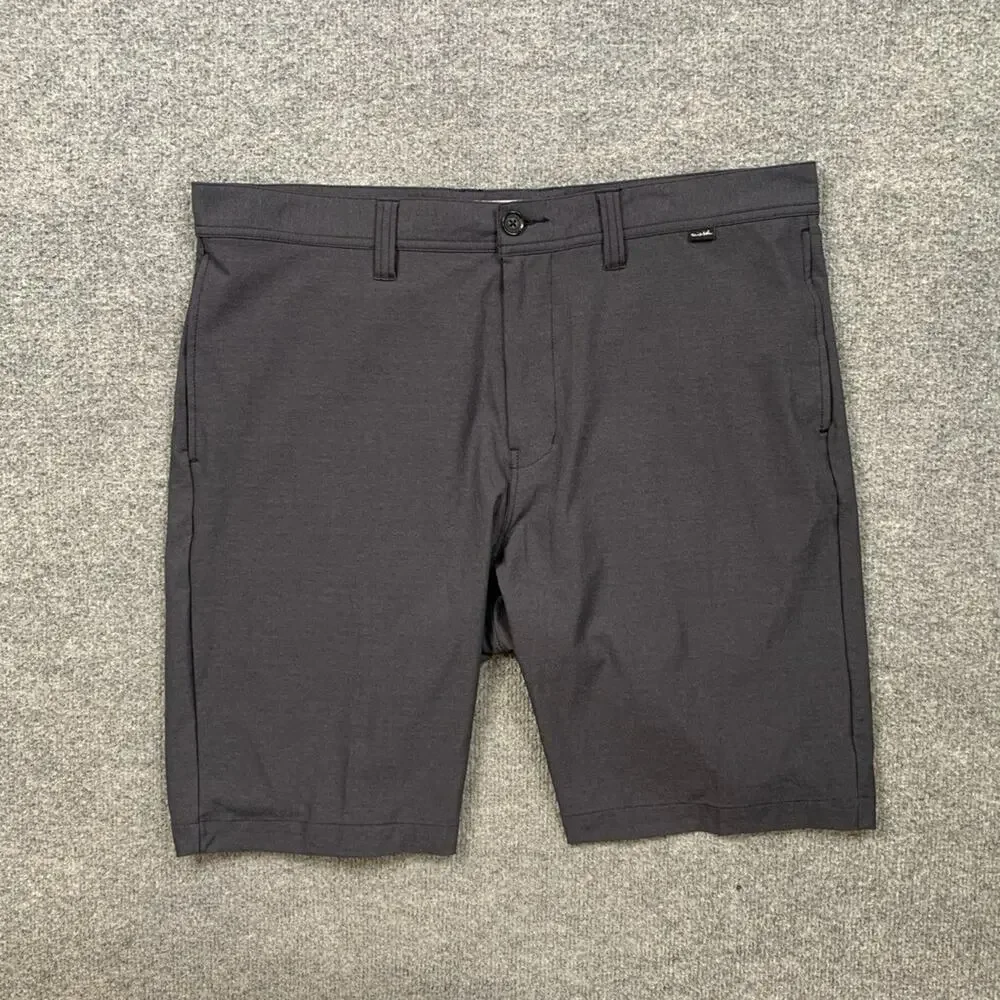Travis Mathew Shorts Mens 36 Grizzly Grey 10 Inch Stretch Lightweight Golf Chino